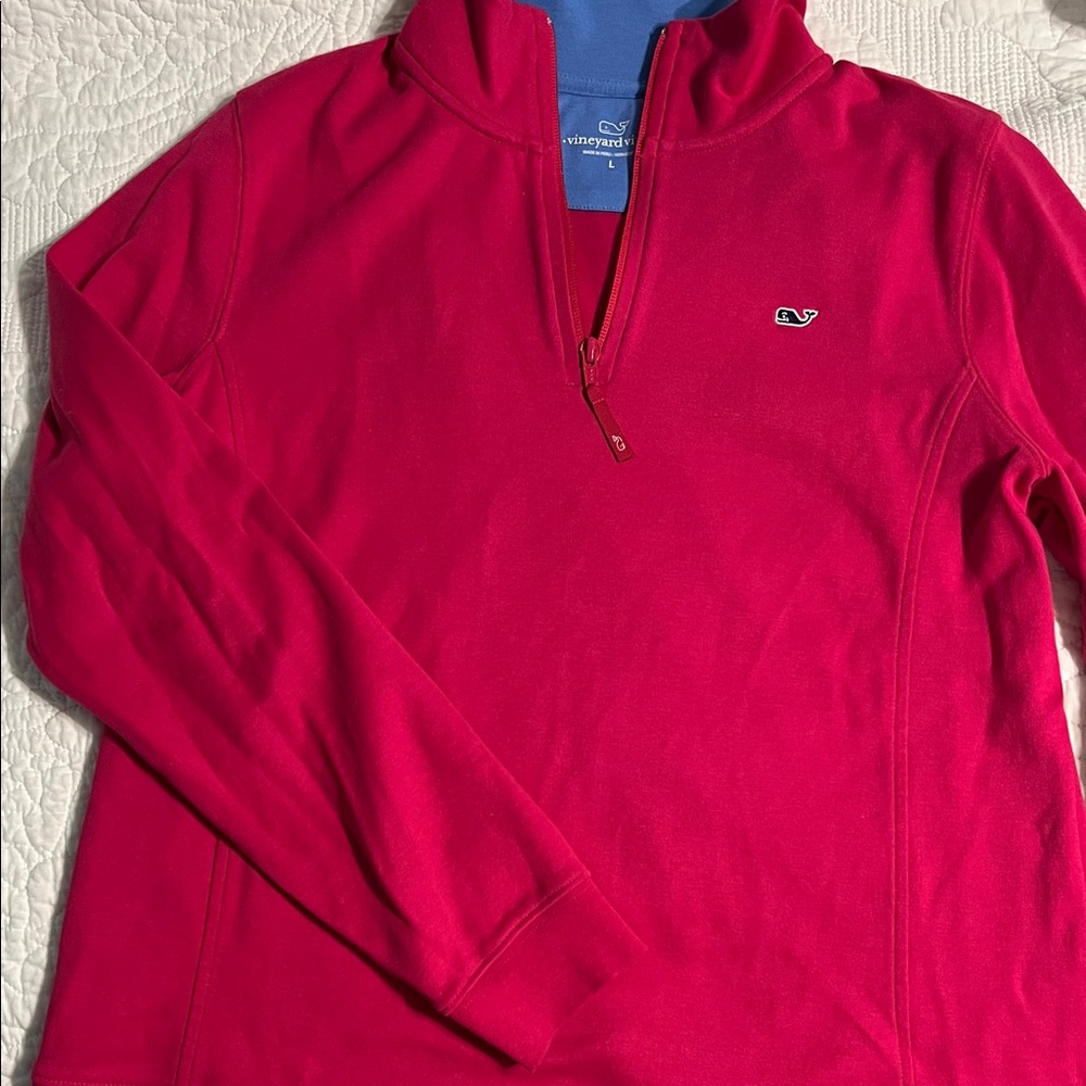 Vineyard Vines Fuchsia Half-Zip Sweater